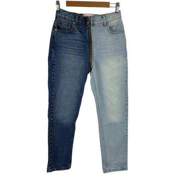 Revice Yin Yang High Waisted Two-Tone Crop Jeans Tokyo Wash Size 27 - Picture 15 of 16